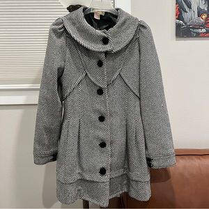 Flying Tomato Women’s Winter Coat black & white - small